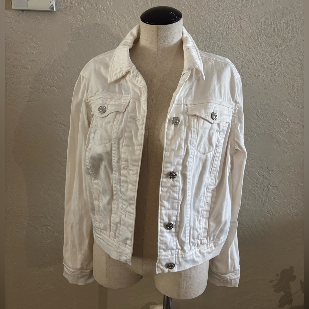 Woman’s Vintage American Blues White Women's Denim Jacket sz S